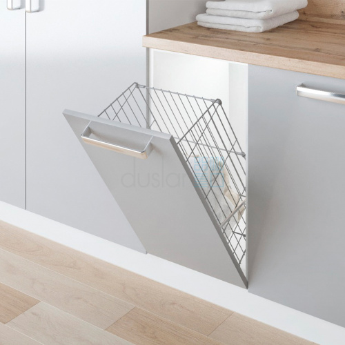 корзина stella для хранения белья 35 л, откидной фасад 400 мм, серый Корзина STELLA для хранения белья 35 л, откидной фасад 400 мм, серый