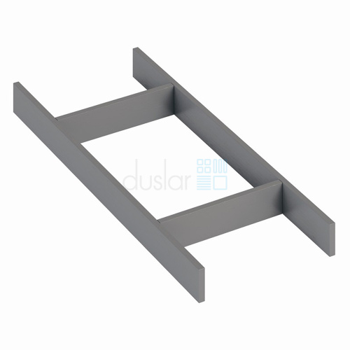 Лоток-рамка WOODLINE BLANK для столовых приборов, ширина фасада 300-1200 мм, 186х472х43 мм, антрацит