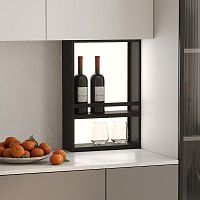 Полка LUMINOVA с подсветкой и рейлингом, ширина 500 мм, черный