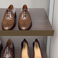 Фасадный профиль VINCENT для полки под обувь, длина 2 метра, коричневый