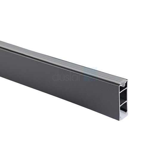 Штанга прямоугольная POLA с подсветкой без светодиодной ленты для одежды, длина 3000 мм, антрацит