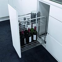 УЦЕНЕННАЯ бутылочница KLAUS, выдвижной фасад 400 мм, хром 