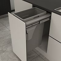 УЦЕНЕННОЕ мусорное ведро EARL 35 л, выдвижной фасад 400 мм, серый