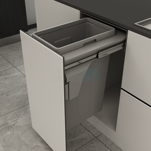 УЦЕНЕННОЕ мусорное ведро EARL 35 л, выдвижной фасад 400 мм, серый