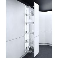 Система TAL LARDER-CLASSIC, выдвижной фасад 400 мм, высота 2140-2330 мм, хром