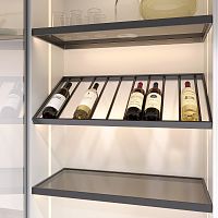 Полка WINERY для бутылок с подсветкой, ширина 867 мм, глубина 370 мм, антрацит