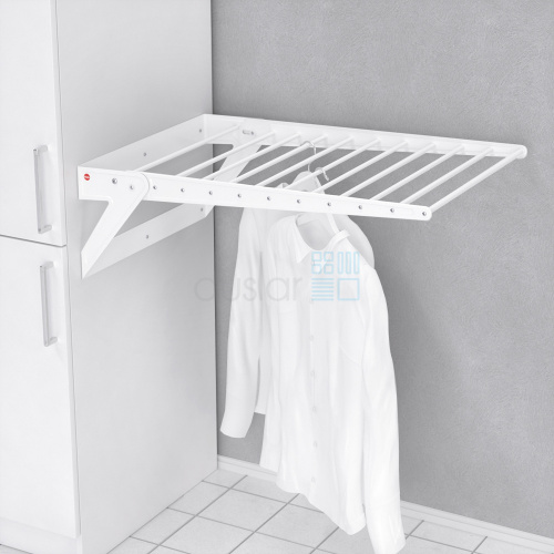 УЦЕНЕННАЯ складная сушилка для белья RENE, крепление к стене или боковине шкафа, белый