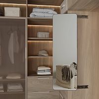 Выдвижное поворотное зеркало VANDA, 323х50х1003 мм, бронза