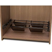 УЦЕНЕННАЯ выдвижная телескопическая обувница c 4-мя лотками, ширина 640-1000 мм, коричневый