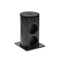 Розетка VERSALIFT USB, врезная, черный