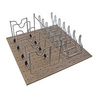 Деревянный органайзер WOODLINE для кастрюль, крышек и сковородок, фасад 600 мм, 485x459х210 мм, орех