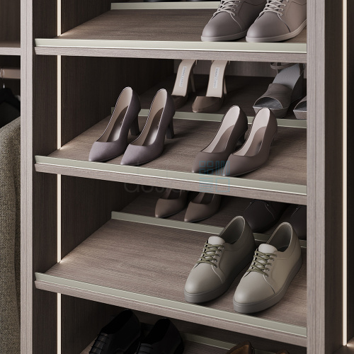 Ограничительный профиль ELLIOT для полки под обувь, длина 3000 мм, шампань