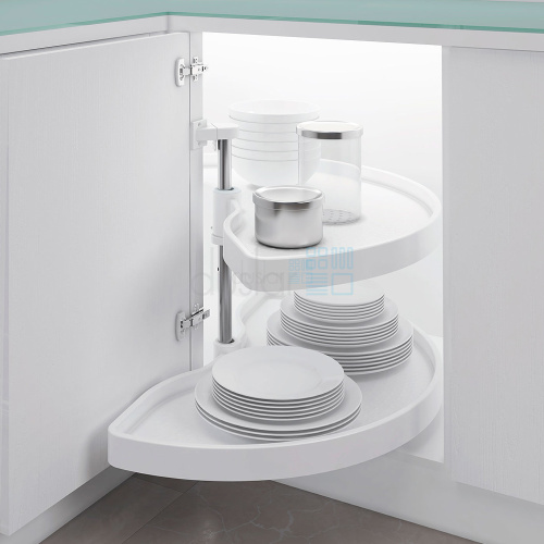 УЦЕНЕННАЯ карусель 2/4, распашной фасад 500 мм, корзины - пластик, белый