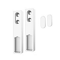 Комплект держателей с заглушками для штанги REKS, крепление к полке или к боковине, белый