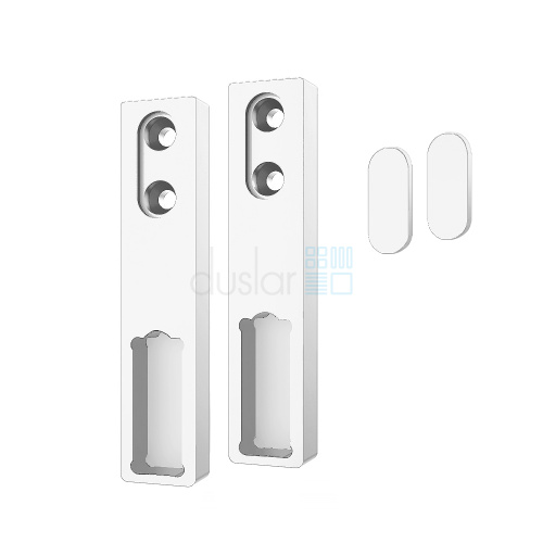 комплект держателей с заглушками для штанги reks, крепление к полке или к боковине, белый Комплект держателей с заглушками для штанги REKS, крепление к полке или к боковине, белый