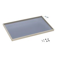 Полка GLASSIMO с подсветкой из алюминиевого профиля, ширина 867 мм, шампань