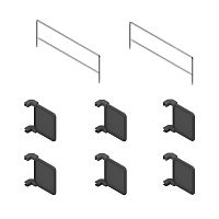 Комплект для организации хранения, 2 рейлинга, 6 разделителей, хром/антрацит