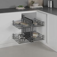 Волшебный уголок MARIO, распашной фасад 450-600 мм, антрацит