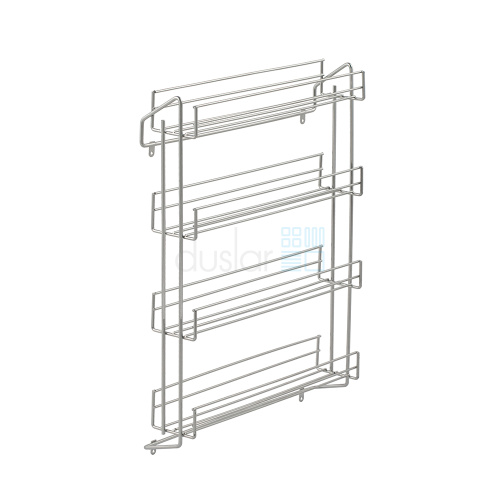 Навесная полка SPICE, распашной фасад от 400 мм, серебро