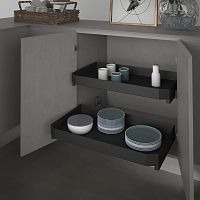 УЦЕНЕННАЯ корзина LEVEL PRO, распашной фасад 600 мм, антрацит