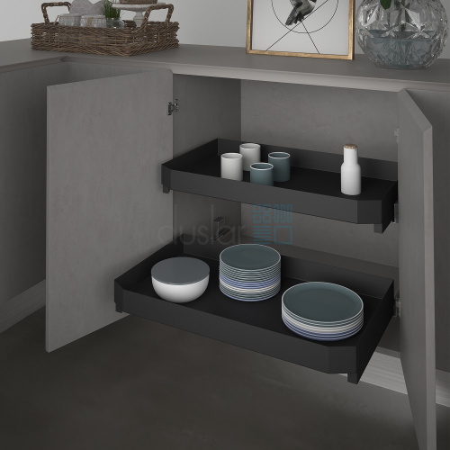 УЦЕНЕННАЯ корзина LEVEL PRO, распашной фасад 600 мм, антрацит