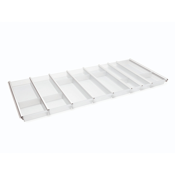 Лоток CUISIO PRO для столовых приборов, ширина фасада 1200 мм, 1095-1120х463х55 мм, белый