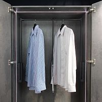 Телескопический пантограф SERVETTO для одежды, ширина 770-1200 мм, черный