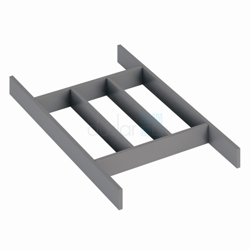 Лоток-рамка WOODLINE BLANK для столовых приборов, ширина фасада 400-1200 мм, 276х472х43 мм, антрацит