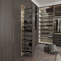 выдвижная обувница tall hugo с 10-ю полками, выдвижной фасад, ширина 227 мм, высота 2100мм, антрацит Выдвижная обувница TALL HUGO с 10-ю полками, выдвижной фасад, ширина 227 мм, высота 2100мм, антрацит