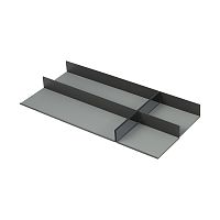 Лоток-вкладыш TITAN со стеклом для выдвижной корзины, ширина 200 мм, глубина 440 мм, антрацит/серый