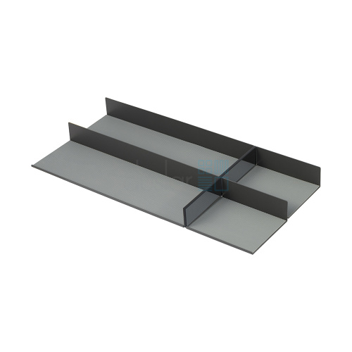 Лоток-вкладыш TITAN со стеклом для выдвижной корзины, ширина 200 мм, глубина 440 мм, антрацит/серый