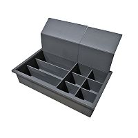 УЦЕНЕННЫЙ органайзер с крышкой для хранения, антрацит