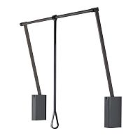 телескопический пантограф servetto 3t для одежды, ширина 750-1160 мм, антрацит Телескопический пантограф SERVETTO 3T для одежды, ширина 750-1160 мм, антрацит