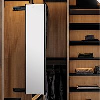 УЦЕНЕННОЕ выдвижное поворотное зеркало IVY, 353х49х1004 мм, антрацит