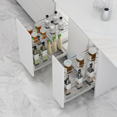 УЦЕНЕННАЯ бутылочница JESSI, выдвижной фасад 200 мм, хром