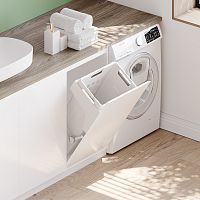 корзина naomi для хранения белья 35 л, откидной фасад 450 мм, белый Корзина NAOMI для хранения белья 35 л, откидной фасад 450 мм, белый