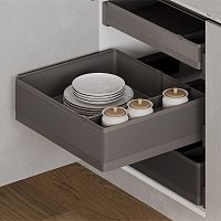 Корзина TITAN, распашной фасад 600 мм, высота 154.5 мм, антрацит