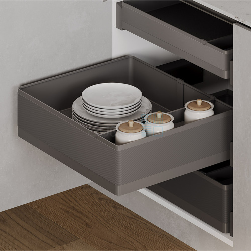 Корзина TITAN, распашной фасад 600 мм, высота 154.5 мм, антрацит