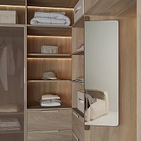 Поворотное зеркало KIM, 304х25х1097 мм, бронза