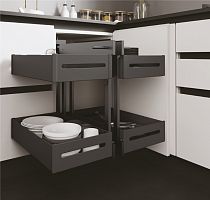 Волшебный уголок ARMANDO, распашной фасад 450-600 мм, антрацит