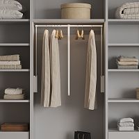 Телескопический пантограф SERVETTO 3T для одежды, 2 шт., ширина 560-950 мм, белый