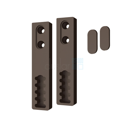 Комплект держателей с заглушками для рифленой штанги RIFF, бронза