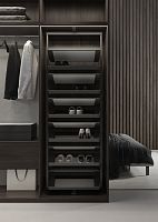 УЦЕНЕННАЯ поворотная обувница GRAND ULTRA с 12-ю полками, ширина 710мм, высота 1960-2210мм, антрацит