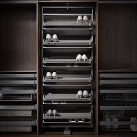 УЦЕНЕННАЯ поворотная обувница LARGE ULTRA с 12-ю полками, ширина 710мм, высота 1910-2110мм, антрацит