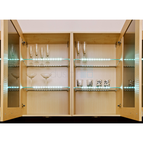 Светодиодный светильник ZETA GLASLINE для стеклянных полок, длина 359 мм, холодный, прозрачный
