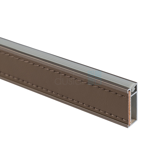 Штанга прямоугольная NAPPA с кожаной вставкой, длина 3000 мм, бронза/коричневый