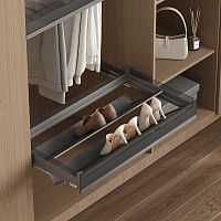 Выдвижная обувница MATRIX, ширина 664-668 мм, антрацит