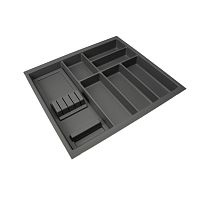 Лоток BASIC SOFT-TOUCH для столовых приборов, ширина фасада 600 мм, 519х473х58 мм, антрацит