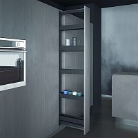 Система LEVEL PRO, выдвижной фасад 200 мм, высота 1880-2180 мм, антрацит