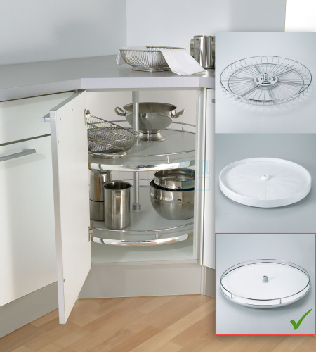 Карусель 4/4, секция 1050х1050 мм, корзины - ДСП, белый